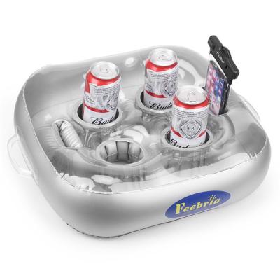 China Summer Inflatable Pool Tray Drink Holder Stocked Floating Cup Holder for sale