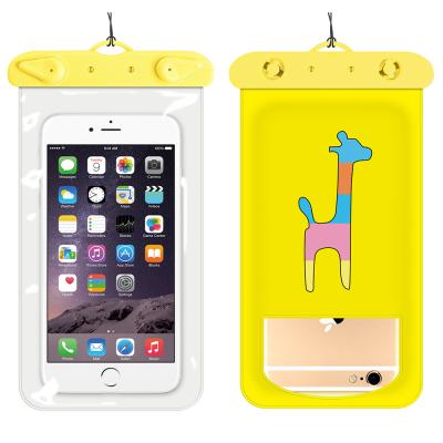 China Custom Printed Cartoon PVC Mobile Phone Pocket Waterproof Waterproof Bag for sale