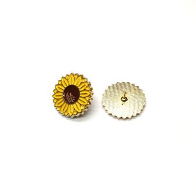 China Sunflower Lapel Pin Manufacturers Custom Cheap Hard China From Europe for sale