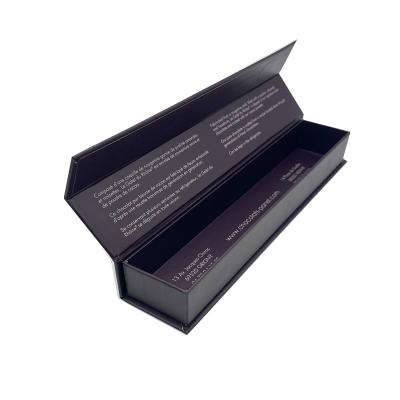 China Customized Printed Empty Luxury Magnetic Sweet Candy Chocolate Box Recyclable Black Long Cardboard Box for sale