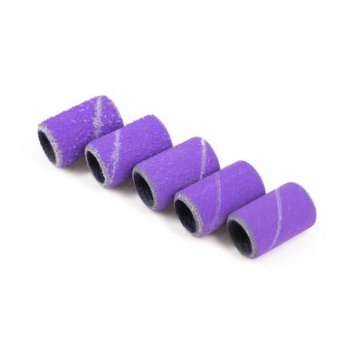 China Anti-blocking. Good heat dissipation performance. Long Life Nail Sanding Band For Nail Drill Bits Nail Art Sanding Bands Korea Aluminum Oxide Purple Sanding Band Set 100pcs/Bag for sale