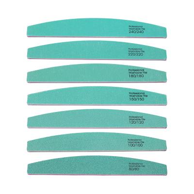 China Nail Care Japan Emery Green Sandpaper Washable Nail File Professional Custom Double Side 80 100 150 180 240 320 OEM EVA for sale