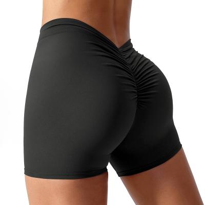 China Breathable Wholesale new fashion summer seamless running sports fitness yoga shorts high waist abdominal lifting buttock yoga pants for sale