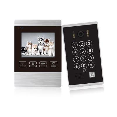 China Built-in Camera 4 Inch Villa Video Door Phone Access 2-Wire Intercom Kit With Keypad for sale