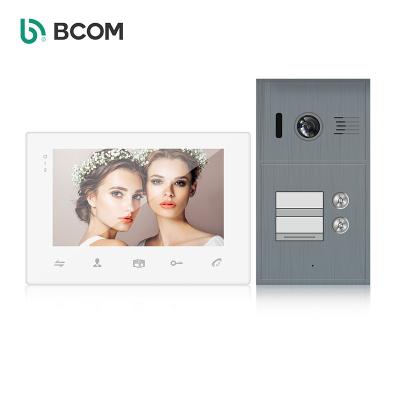 China Bcomtech apartments 2 wire hilos door phone portero intercom kit video doorbeel doorbell 82707A+82214 for sale