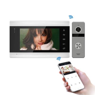 China Built-in 7 inch Multi-apartment Color Video Door Phone Intercom Camera with Tuya APP to monitor intercom and to open for sale