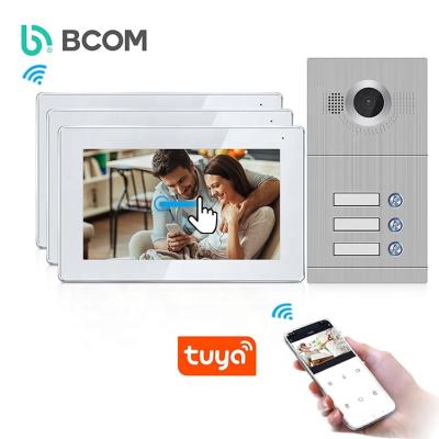 China Smart Remote Monitoring Controls CE 720P Fc Rohs Videocitofono Trifamiliare Multiroom Wifi Wireless IP Doorbell Video Intercom White for sale