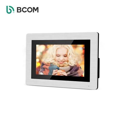 China Bcomtech Surveillance 7 Inch TFT Touch Screen Wired Color LCD Video Door Phone Intercom 2 Monitor Doorbell Video Intercom for sale