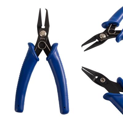 China Jewerly Making (Different Beads) 5.5 Inch Double Carbon Steel Blue Crochet Pliers DIY Crochet Circle Pliers Making Jewelry Tools for sale