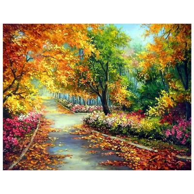 China DIY Art Painting Landscape Non-toxic Colorful Trees Full Diamond Painting For Wall Decor 40*50cm for sale