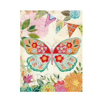 China 30*40cm Custom Non-toxic Butterfly Diamond Painting Set Wholesale Cute Colorful Round Drill Diamond Painting for sale