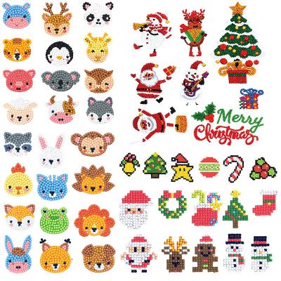 China Diamond Painting Stickers Non-Toxic Cartoon Christmas DIY Animal Stickers For Kids for sale