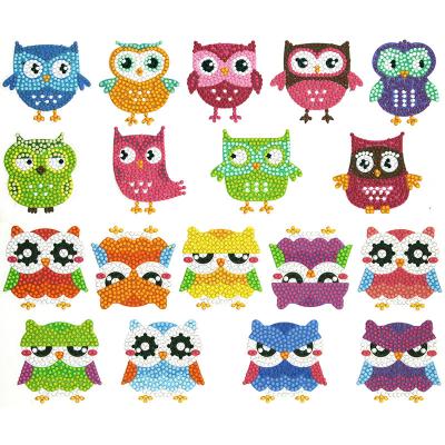 China Free Non-toxic Diamond Painting DIY Stickers Owl Stickers Children, Cute Cartoon Princess Stickers Diamond Painting for sale