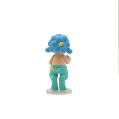 China Eco-friendly Recycle New 2022 Custom Pop The Blind Box Toys Rubber 3d PVC Figure Ornament With Base for sale