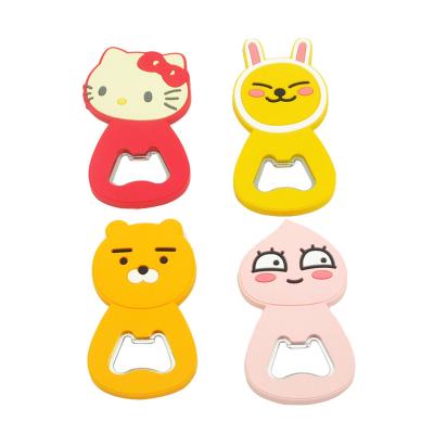 China Custom Cute Beer Bottle Opener Cheap Price Beer Bottle Opener Demand PVC Coating Beer Bottle Opener Highly for sale