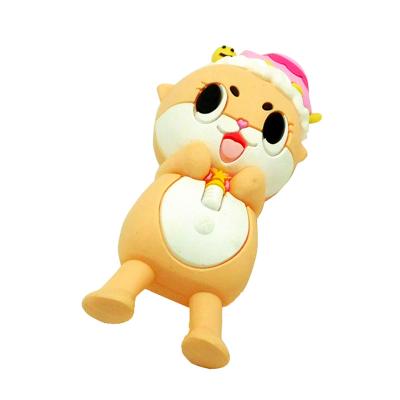 China Lovely Cartoon Key Toy New Design 3d Cat PVC Key Ring Key Chain Anime Key Chain Anime PVC Ring Key Custom Chain Backpack for sale