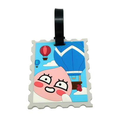 China Fashionable Gifts and Custom Wholesale PVC Vacation Travel Suitcase Tag Cute Luggage Tag for sale