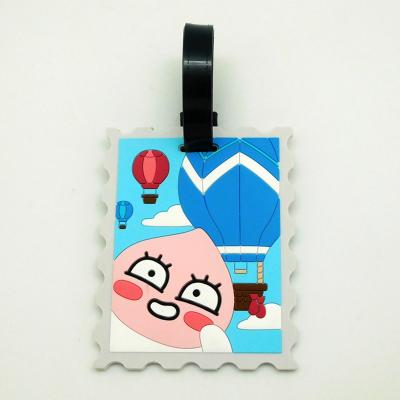 China Hotel Luggage Tag Newly Designed Cheap Plastic ODM PVC Latex Cartoon Travel Luggage Tag CMYK Printing Custom Tag Hotel Luggage Tag soft luggage drive for sale