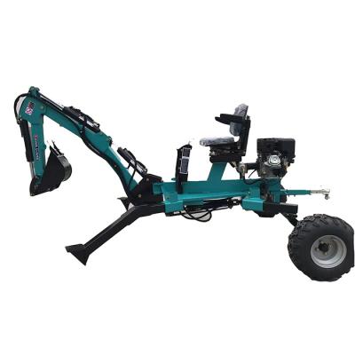 China Wholesale High Quality Mini Bucket Towable Backhoe Gasoline Engine 9hp Backhoe Loader Normal/Side Shift for sale