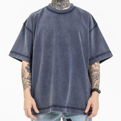 China Playeras Para Hombre Camisetas Plain Vintage Streetwear T-shirt Breathable Custom Made Oversize Tee Shirt Acid Wash T-shirt for sale