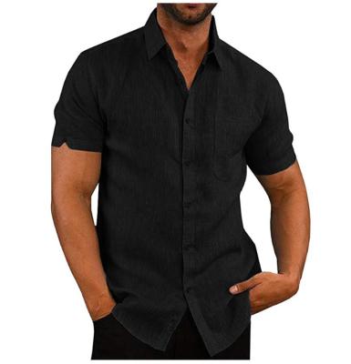 China Wholesale High Quality Anti-Wrinkle Solid Color Mens Shirts Cotton Short Sleeves Custom Made Mens Casual Shirts for sale