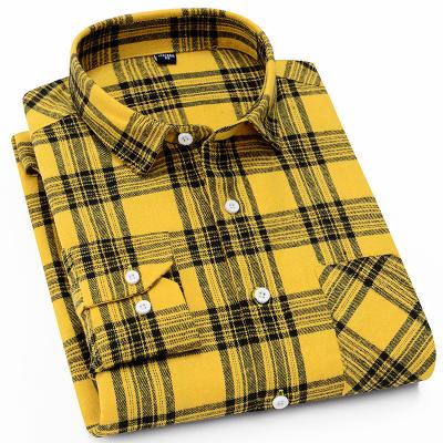 China Wholesale Cotton Breathable High Quality Classic Men's Flannel Plaid Shirt Streetwear for sale