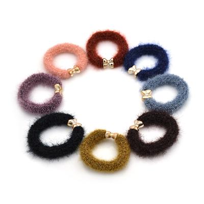 China Environmental Friendly Random Mix Colors Latest Polyester Blend Random Colors Hair Accessories Hair Bands For Lovely Girls Hair Elastic for sale