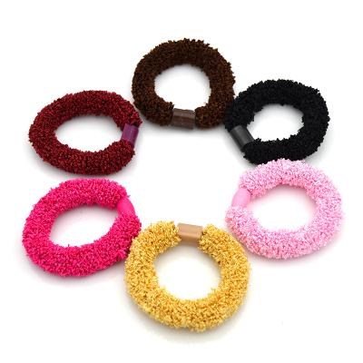 China Mix Environmental Friendly Random Colors Shape Solid Colors Hair Ponytail Holder Hair Scrunchies Hair Band Ring for sale