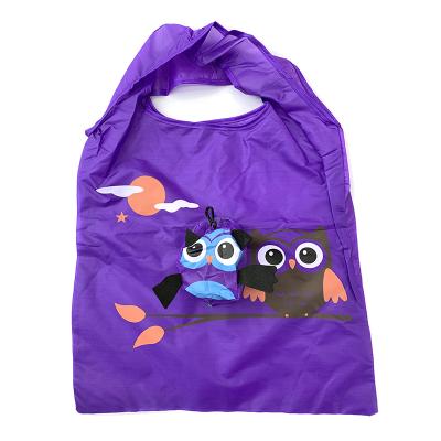 China Wholesale Custom Polyester Fruit Animal Shopping Bag Reuseable Logo Printed Personalized Eco Friendly Polyester Shopping Bag for sale