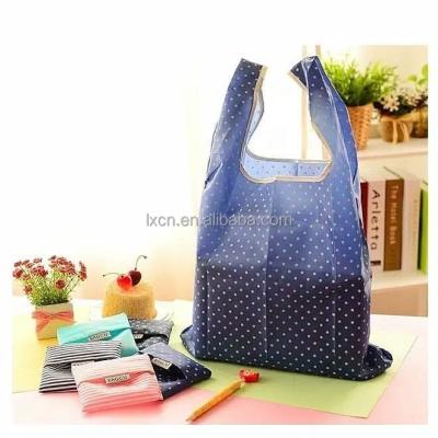 China Custom Logo Print Polyester Drawstring Grocery Shopping Bag Custom Foldable Shopping Bag Cotton Reusable Shopping Tote Bag for sale