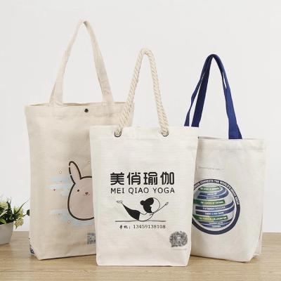 China Printed Reusable Custom Made Recycle Cotton Canvas Single Tote Bag Bulk Large Reusable Shopping Bag With Logo for sale