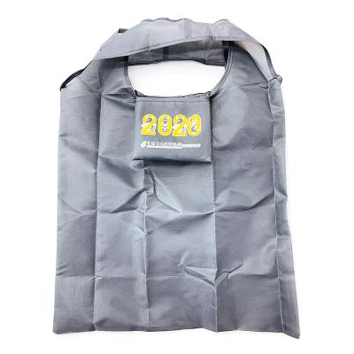 China Custom Reusable Foldable Polyester Drawstring Bag Logo Printed Grocery Supermarket Shopping Bag Packaging Shopping Bag for sale