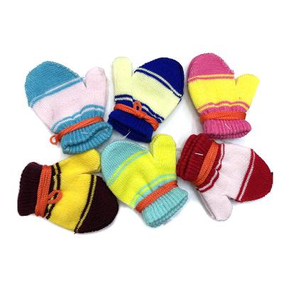 China Simple wholesale cheap knitted gloves for children luvas stretchy knit gloves kid winter warm gloves for sale