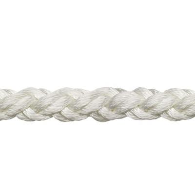 China Excellent Abrasion Resistance Extremely UV Resistant Mooring Lines Polyester 8/12 Strands Braided Rope for sale