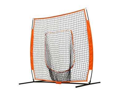 China Black Powder Coated Steel Frame + Portable Fiberglass Poles Sports Net Baseball Nets for sale