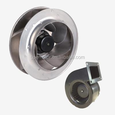 China 250mm 100% Plastic Gear Wheels Controllable Rear Curved Centrifugal Fan for sale