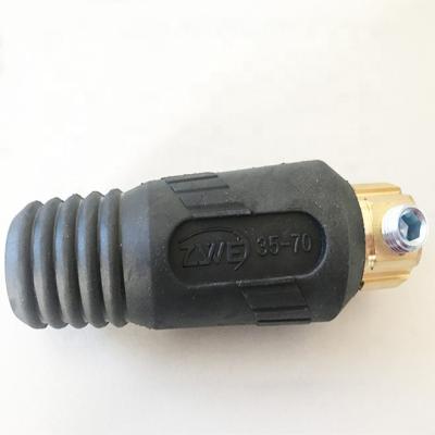 China Environmental Brass And Rubber Hot Sale Trafimet Type Welding Machine Male Connector DKJ35-70 for sale