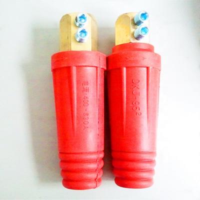 China Chinese type red and black brass and rubber solder cable connector DKL-35 for sale