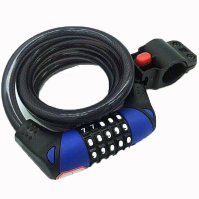 China Various Color Smart Combination Steel Bicycle Bike Cable Lock for sale