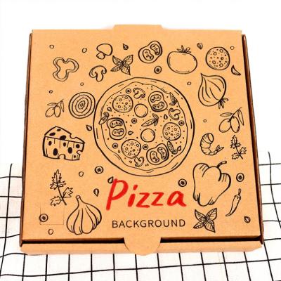 China Recyclable Cheap Corrugated Pizza Box Cardboard Delivery Watermark Boxes Size Customized Color for sale