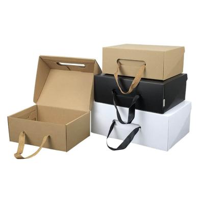 China Recyclable Shoes Pack Box Corrugated Cardboard Folding Paper Cardboard Boxes Custom Luxury Shipping for sale