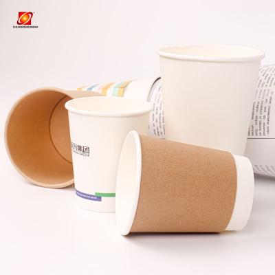 China Food Grade Biodegradable Professional French Paper Cup Use In 12 Ounce Disposable Beverage And Coffee Cups With Lids for sale