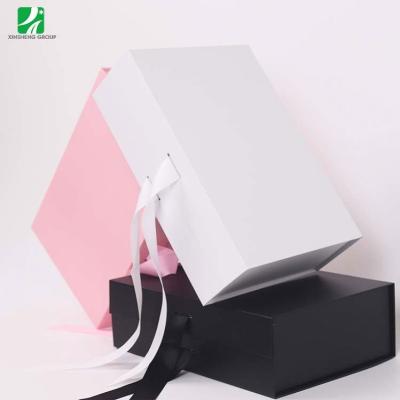 China Brand New Biodegradable Custom Printed Magnetic Bow Magnet Box Rose Black Boxes for sale