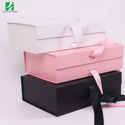 China Hot Selling Biodegradable Logo Box Close Cardboard Pink Magnetic Recyclable Packaging Boxes for sale