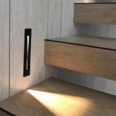 China Modern IP65 Motion Sensor For Corridor Interior Wall Corner Recessed Step Footlight LED Stair Light 3W Smart Indoor Wall Lamp for sale