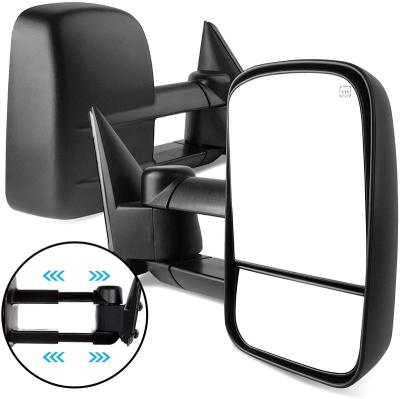 China Excellent and Cheapest 1999-2002 Chevy Silverado GMC 1500 2500 3500 Glass Sierra, Power Heated Telescoping Pickup Side Tow Mirrors for sale