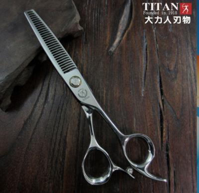 China Professional Thinning Scissors 6inch Titan Thinning Scissor Backing Screw Cutting Hair Scissors vg10 Steel For Barber Salon Shears Tools for sale