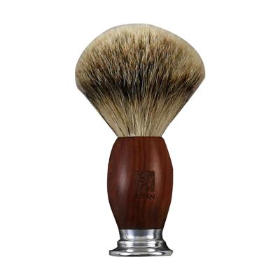 China Natural Shaving Tools Daily Logo Razor Kit Beard Face Shaving Barber Grooming Tools Brush Customized Wooden Handle Top Silver Badger Hair for sale