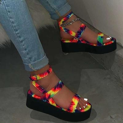 China Hotsales Platform Sandals Women Daily Slippers Sandals Matching Slippers and Bag for sale