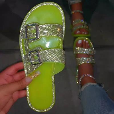 China Daily Fashion Crystal Glitter Rhinestone Sequins Slippers and Sandals for Women for sale